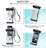 Waterproof Case Cellphone Dry Bag Pouch for iPhone Xs Max XR XS X 8 7 6S Plus, Samsung Galaxy S10 S10e S9 S8 +/Note 9 8, Pixel 3 2 XL HTC LG Sony Moto up to 6.5" - Designed by FRiEQ