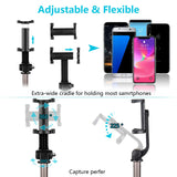 Selfie Stick,KUSKY Upgraded Extendable Selfie Stick Tripod with Bluetooth Remote for Gopro Camera, iPhone Xs MAX/XS/X/8/8 Plus/7 7 Plus/6/6s Plus, Samsung S9/S9 Plus/S8, 3.5-6 inch Smartphones