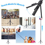 Eocean 45-Inch Selfie Stick Tripod, Extendable Selfie Stick with Wireless Remote Compatible with iPhone Xs/Xr/Xs Max/X/8 Plus/8/ iPhone XR/iPhone XS/iPhone XS Max/7 Plus/Galaxy Note 9/S9/S9 Plus/GoPro