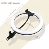 LED Ring Light 10" with Cell Phone Holder, Makeup Ring Light Dimmable 3 Light Modes Temperature 3000K-5000K for Streaming, YouTube Video Shooting, Photography Lighting(Without Stand)