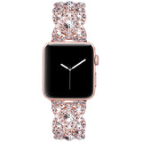 VIQIV Bling Bands for Compatitle Apple Watch 38mm 40mm 42mm 44mm Iwatch Series 4 3 2 1, Diamond Rhinestone Stainless Steel Metal Bracelet Wristband Strap for Women