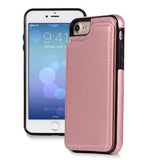 iPhone 8 Wallet Case, iPhone 7/8 Case with Credit Card Holder, Shuyo Premium Leather Kickstand Durable Shockproof Protective Cover iPhone 7/8 (4.7 inch) - Rose Gold