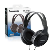 Panasonic Headphones RP-HT161-K Full-Sized Over-the-Ear Lightweight Long-Corded (Black)