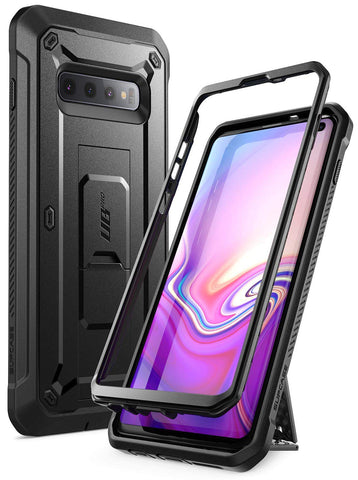 SUPCASE Unicorn Beetle Pro Series Designed for Samsung Galaxy S10 Case (2019 Release) Full-Body Dual Layer Rugged with Holster & Kickstand Without Built-in Screen Protector (Black)