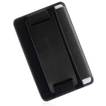 Sinjimoru Phone Grip Card Holder with Phone Stand, Stick on Wallet Functioning as Safety Card Holder for ID/IC Card Useful Leather Phone Stand and Phone Holder. Sinji Pouch B-Grip, Black.