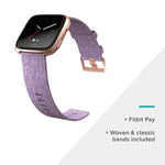 Fitbit Versa Special Edition Smart Watch, Lavender Woven, One Size (S & L Bands Included)