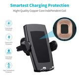 Wireless Car Charger Mount, Gixvdcu 10W Qi Fast Charging Auto-Clamping Car Mount with Air Vent Phone Holder Compatible for iPhone Xs Max/XS/XR/X/8/8 Plus, Samsung Galaxy S10/ S10+/S9/S9+/S8/S8+/Note9