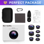 iPhone Lens Kit, Phone Lens for Andriod, KEYWING HD Cell Phone Lens for iPhone Xr, 7 Plus, 8 Plus, Xs max, Samsung. Macro+Telephoto Zoom+Fisheye+CPL+Wide Angle+Starburst+Kaleidoscope Lens