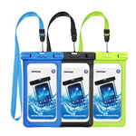 Mpow Waterproof Case, Universal IPX8 Waterproof Phone Pouch Underwater Protective Dry Bag Compatible iPhone XS Max/XS/XR/X/8/8P, Galaxy S9/S9P, Google Pixel Note 9/8 up to 6.5" (Black Green Blue)