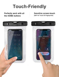 Mpow 097 Universal Waterproof Case, IPX8 Waterproof Phone Pouch Dry Bag Compatible for iPhone Xs Max/XR/X/8/8P/7/7P Galaxy up to 6.5", Protective Pouch for Pools Beach Kayaking Travel or Bath (2-Pack)