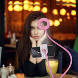 Selfie Ring Light with Cell Phone Holder Stand for Live Stream/Makeup, UBeesize LED Camera Beauty Light [3-Light Mode] [10-Level Brightness] with Flexible Long Arms, Compatible iPhone Android Phone