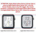 LK [6 Pack] Screen Protector for Apple Watch (42mm Series 3/2/1 44mm Series 4 Compatible), [Max Coverage] [Anti-Bubble] HD Clear with Lifetime Replacement Warranty