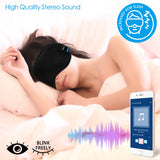 Bluetooth Sleep Eye Mask Wireless Headphones, TOPOINT Upgrade Sleeping Travel Music Eye Cover Bluetooth Headsets with Microphone Handsfree, Long Play Time, Black