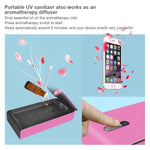 Smart Phone UV Sanitizer Portable UV Light Cell Phone Sterilizer Cleaner Aromatherapy Function Disinfector with USB Charging for iPhone Android Smart Phone Toothbrush Jewelry Watches-Pink