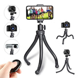 Leypin Flexible Phone Tripod,Portable and Adjustable Camera Stand Holder with Wireless Remote and Universal Clip 360°Rotating Suitable for iPhone, Android Phone, Camera, Sports Camera GoPro