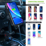 Cigarette Lighter Wireless Car Charger,[10W Qi Wireless Fast Charge]Phone Holder Compatible for Samsung Galaxy S10+ Plus/S9/Note9 and iPhone X/XR/XS Max/Qi-Enabled Phone,Dual USB Charger for Any Phone