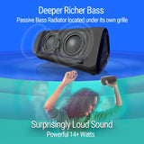 OontZ Angle 3 Ultra : Portable Bluetooth Speaker 14-Watts Deliver Bigger Bass and Hi-Quality Sound, 100ft Wireless Range, Play Two Together for Music in Dual Stereo, IPX-6 Splashproof Black