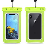 Mpow Waterproof Case, Universal IPX8 Waterproof Phone Pouch Underwater Protective Dry Bag Compatible iPhone XS Max/XS/XR/X/8/8P, Galaxy S9/S9P, Google Pixel Note 9/8 up to 6.5" (Black Green Blue)