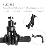 Leypin Flexible Phone Tripod,Portable and Adjustable Camera Stand Holder with Wireless Remote and Universal Clip 360°Rotating Suitable for iPhone, Android Phone, Camera, Sports Camera GoPro