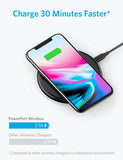 Anker Wireless Charger, Qi-Certified Ultra-Slim Wireless Charger Compatible iPhone Xs Max/XS/XR/X/8/8 Plus, Galaxy S9/S9+/S8/S8+/Note 8 and More, PowerPort Wireless 5 Pad (No AC Adapter)