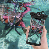 Waterproof Case Cellphone Dry Bag Pouch for iPhone Xs Max XR XS X 8 7 6S Plus, Samsung Galaxy S10 S10e S9 S8 +/Note 9 8, Pixel 3 2 XL HTC LG Sony Moto up to 6.5" - Designed by FRiEQ