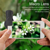 iPhone Camera Lens 0.45X Super Wide Angle Lens & 12.5X Macro Lens 2 in 1 Professional HD Cell Phone Camera Lens Kit for iPhone X 8 7 6S 6S Plus 6 5S Samsung Android Smartphones