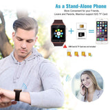 Smartwatch, Bluetooth Smart Watch and Cell Phone Watch with Card SIot Bluetooth Call\Camera\Music Player Watch Compatible for Android and iOS Phones Women and Men