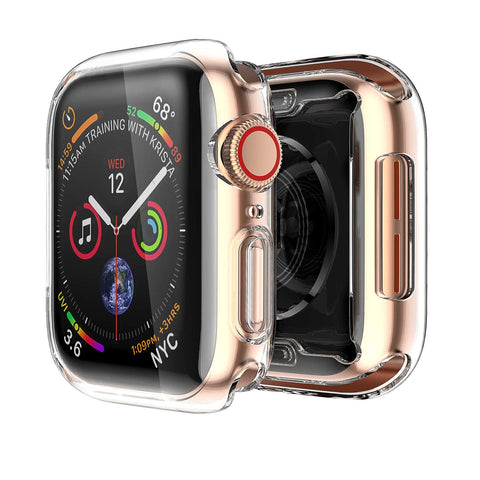 smiling Apple Watch 4 Clear Case with Buit in TPU Screen Protector 44mm- All Around Protective Case High Definition Clear Ultra-Thin Cover Apple iwatch 44mm Series 4 (2 Pack)