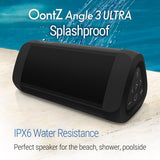 OontZ Angle 3 Ultra : Portable Bluetooth Speaker 14-Watts Deliver Bigger Bass and Hi-Quality Sound, 100ft Wireless Range, Play Two Together for Music in Dual Stereo, IPX-6 Splashproof Black