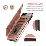 iPhone 7 Plus iPhone 8 Plus Wallet Case with Card Holder,OT ONETOP Premium PU Leather Kickstand Card Slots Case,Double Magnetic Clasp and Durable Shockproof Cover 5.5 Inch(Rose Gold)