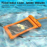 Waterproof Case, 3 Pack Cambond Universal Floating Waterproof Phone Case iPhone Waterproof Pouch Cell Phone Dry Bag Transparent PVC with Durable Lanyard for Device up to 6.5 inch, Blue White Orange