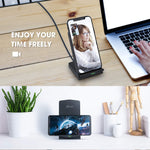 Seneo Wireless Charger WaveStand 153 Qi-Certified 10W Fast Wireless Charger for Galaxy S10/S10+/S9/S8, 7.5W Compatible iPhone Xs/Xs Max/XR/X/8/8+, 5W for Google Pixel 3, LG V30 and More(No AC Adapter)