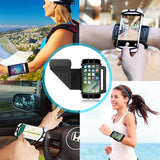 Matone Wristband for iPhone X/8/8 Plus/7/7 Plus/6/6S Plus, 180° Rotatable Phone Holder Forearm Armband Ideal for Jogging Running Compatible with Samsung Galaxy S8/S7 & 4.0"-5.5" Smartphone (Black)