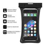 RANVOO [Floating] Waterproof Phone Pouch, Dry Bag Case for iPhone XS Max XR X 8 Plus 7 Plus 6 6s Plus, Samsung Galaxy S9 Plus S8 Edge Note 8 7, LG G5 G6, up to 6.8"- Black