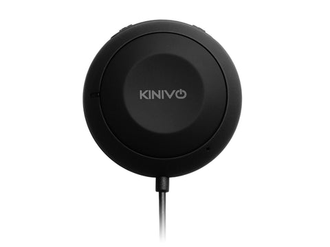 Kinivo BTC450 Bluetooth Hands-Free Car Kit for Cars with Aux Input Jack (3.5 mm) - Supports AptX