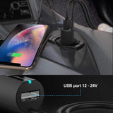 TECKNET F27 In Car Universal Wireless FM Transmitter with 3.5mm Audio Plug and USB Car Charger