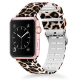 Lwsengme Compatible for Apple Watch Band 38mm 40mm, Soft Silicone Replacment Sport Bands iWatch Series 4 Series 3 Series 2 Series 1 - Pattern Printed (Flower-6, 38MM/40MM)