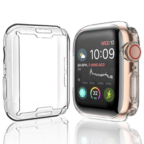 Julk [2-Pack] Case for Apple Watch Series 4 Screen Protector 44mm, 2018 New iWatch Overall Protective Case TPU HD Clear Ultra-Thin Cover for Apple Watch Series 4 (44mm)