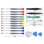 21pcs Precision Screwdriver Set Magnetic,GangZhiBao Repair Tools Kit for Fix Phone/iphone,Computer/PC,Tablet/Pad,Watch,PS4 - Replace Screen Battery Camera Small Electronics Open Pry Tool Kits Sets DIY