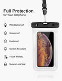 Mpow 097 Universal Waterproof Case, IPX8 Waterproof Phone Pouch Dry Bag Compatible for iPhone Xs Max/XR/X/8/8P/7/7P Galaxy up to 6.5", Protective Pouch for Pools Beach Kayaking Travel or Bath (2-Pack)