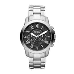 Fossil Men's Grant Quartz Stainless Steel Chronograph Watch Color: Silver (Model: FS4736IE)