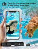 Mpow 097 Universal Waterproof Case, IPX8 Waterproof Phone Pouch Dry Bag Compatible for iPhone Xs Max/XR/X/8/8P/7/7P Galaxy up to 6.5", Protective Pouch for Pools Beach Kayaking Travel or Bath (2-Pack)