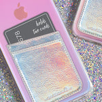 Case-Mate - Stick On Credit Card Wallet - POCKETS - Ultra-slim Card Holder - Universal fit - Apple – iPhone – Samsung – Galaxy - and more – Iridescent