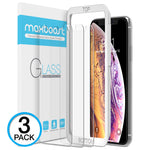 Maxboost Screen Protector for Apple iPhone Xs & iPhone X (Clear, 3 Packs) 0.25mm iPhone Xs/X Tempered Glass Screen Protector with Advanced Clarity [3D Touch] Work with Most Case 99% Touch Accurate