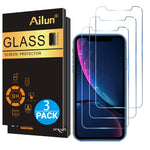 Ailun Glass Screen Protector for iPhone XR (6.1inch 2018 Release),[3 Pack] Tempered Glass Screen Protector Compatible Apple iPhone XR (6.1inch Display),Anti-Scratch,Advanced HD Clarity Work Most Case