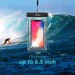 Newppon Waterproof Cell Phone Pouch :IPX8 Universal Dry Bag for iPhone Xs Max XR XS X 8 7 6S Plus Samsung Galaxy S9 S9+ S8 S8+ Note 8 6 5 4 Pixel 3 XL 2 LG V20 with Slim Case (2-Pack)