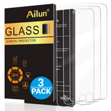 Ailun Screen Protector for iPhone 8 Plus 7 Plus 6s Plus 6 Plus,[5.5inch][3Pack],2.5D Edge Tempered Glass Compatible with iPhone 8 Plus,7 Plus 6s Plus 6 Plus,Anti-Scratch,Case Friendly