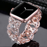 VIQIV Bling Bands for Compatitle Apple Watch 38mm 40mm 42mm 44mm Iwatch Series 4 3 2 1, Diamond Rhinestone Stainless Steel Metal Bracelet Wristband Strap for Women