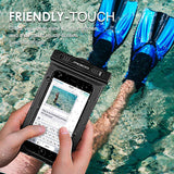 MoKo Waterproof Phone Pouch, Underwater Waterproof CellPhone Case Dry Bag with Lanyard Armband Compatible with iPhone X/Xs/Xr/Xs Max, 8/7/6s Plus, Samsung Galaxy S10/S9/S8 Plus, S10 e, S7 edge, Black