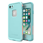 Lifeproof FRĒ SERIES Waterproof Case for iPhone 8 & 7 (ONLY) - Retail Packaging - WIPEOUT (BLUE TINT/FUSION CORAL/MANDALAY BAY)